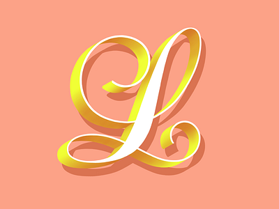 L 36 days of type design dimensional type drop cap hand lettering lettering typography