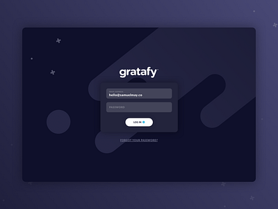 Gratafy Dashboard Login Page