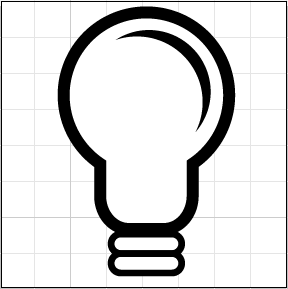 Bulb icon monochrome vector