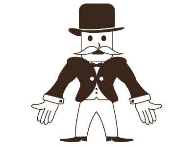 You looking at me? choffee guy monopoly like top hat