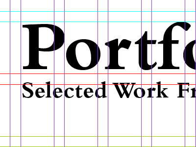 Portfolio inDesign grid layout print