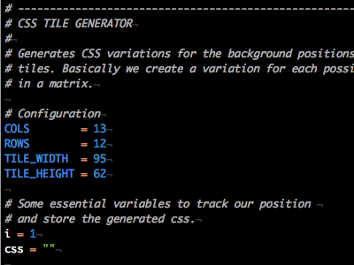 Using ruby to write my CSS.