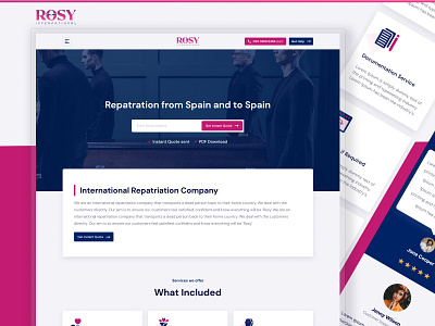 Rosy Internationl | Website Design graphic design landing pge ui uiux user experiene user interface ux web design website