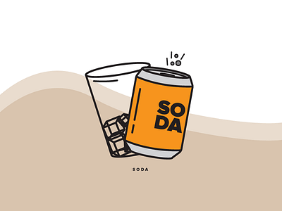 Soda // Day 1 challenge design graphic design illustrator minimal soda