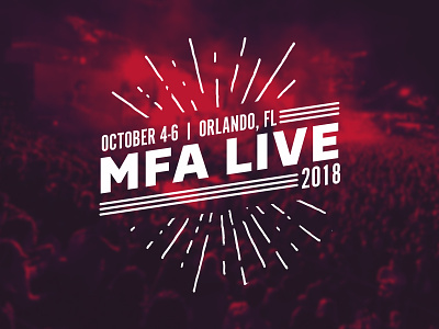 MFA Live 2018 - Event Banner adobe business confrence design event funnel illustration live logo marketing minimal october oralndo red simple