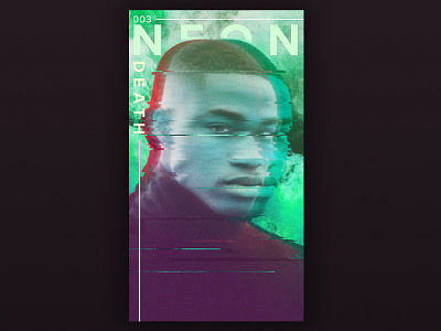 003 : Neon Death abstract challenge design glitch graphic design human neon neon colors