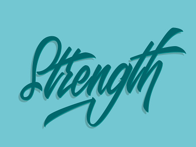 Strength Lettering lettering strength vectorize