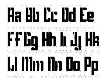 ZwartBlok / BlackBlock blackletter blockletter glyphs illustrator pilot parallel pen typeface design