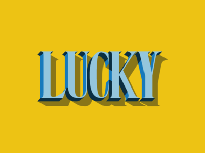 Lucky 3d 3d art design handlettering illustration illustrator lettering typography vector