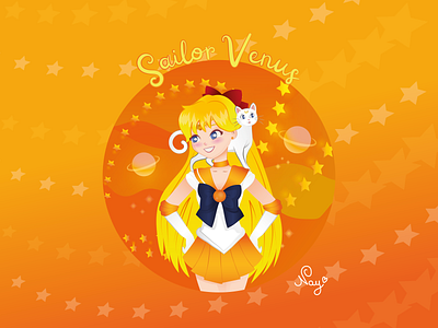 Sailor Venus - Sailor Moon adobe illustrator design graphic design illustration personalproject sailormoon sailorvenus