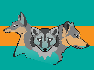 the trio! animal branding esports fix gaming illustration logo logotype mascot serious sports wolf
