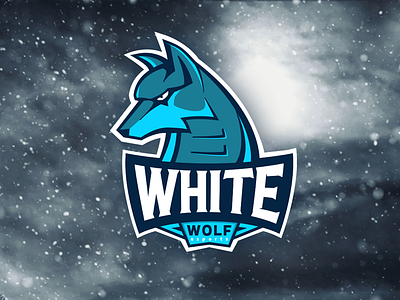 white wolf esports aggressive animal branding esports gaming illustration logo logotype mascot sports wolf