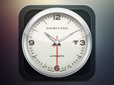 hamilton watch clock gradient icon ios iphone ui watch