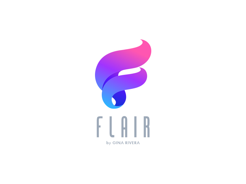 FLAIR by Gina Rivera Logo by Igor Kishman on Dribbble