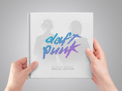 Daft Punk fan book book cover graphic minimal print style