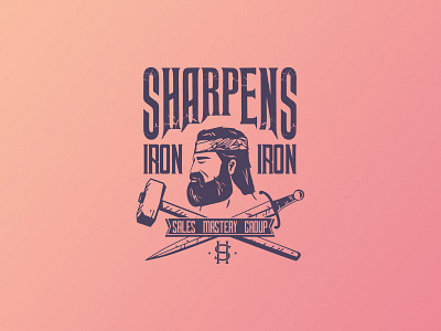 Iron Sharpens Iron Logo brand branding icon identity illustrator logo logotype ukraine vector
