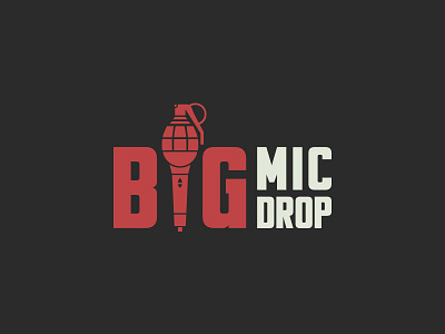 BIG Mic Drop Logo brand branding icon identity illustrator logo logotype ukraine vector
