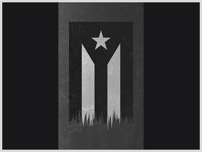 Puerto Rico in mourning black and white blanco y negro design graphic design illustration illustrator puerto rico