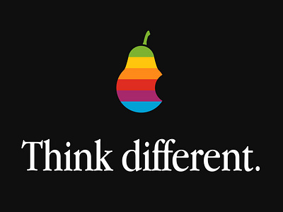 Think different. apple graphic design illustration illustrator logo pear stevejobs thinkdifferent