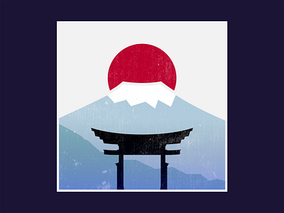 Mount Fuji Day graphic design illustration illustrator japan japan flag mount fuji torii