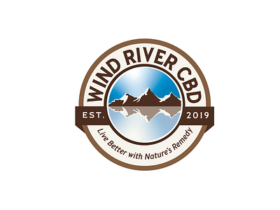 Wind River CBD branding design graphic design illustration logo vector