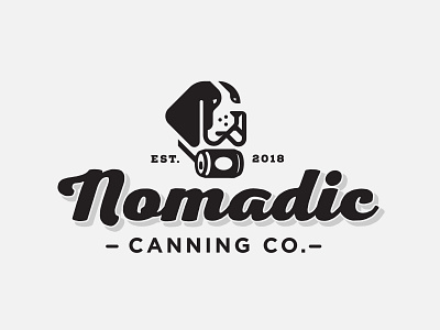 Nomadic patch beer branding brewery canning design dog illustration logo vector