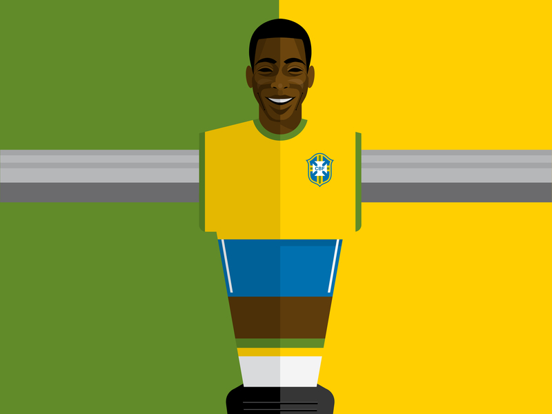 Pele vector soccer foosball pele design illustration