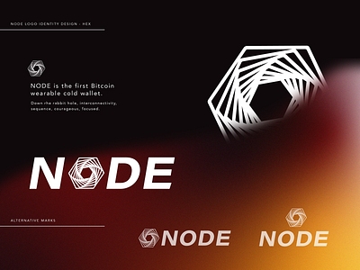 NODE - Logo Concept bitcoin branding cold wallet crypto hex logo mark node