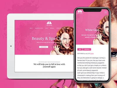 Beauty Salons Website beauty design salons site sketch web