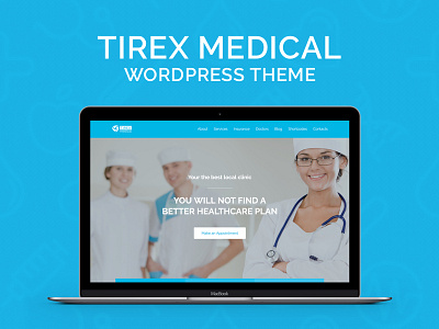 Tirex Medical Wordpress Theme clean homepage medical responsive sketch web website wordpress theme