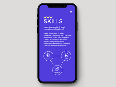 Digital Agency Landing Page Skills agency clean company digital digital agency iphone iphone x landing page mobile simple skills web agency