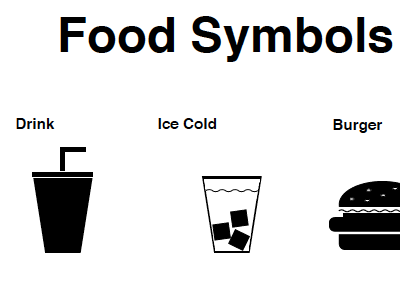 Some Food Symbols icons minimal