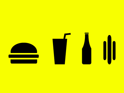 Even more food icons food icons minimal symbols yellow