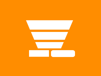 Musuem clean guggenheim icon minimal noun orange simple symbol