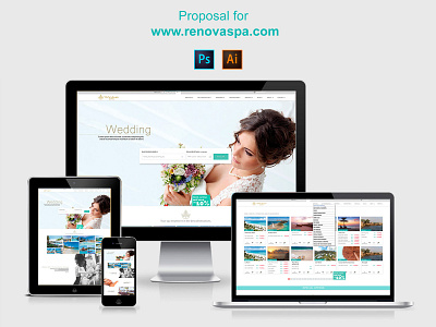 Proposal in process for the Renovaspa brand app branding design typography ui ux web website