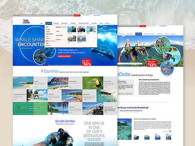 Part of a web design proposal for Scubacaribe.com