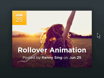 Rollover GIF - Blog Post after effects blog comments date gif hover post rollover tile transition ui ux