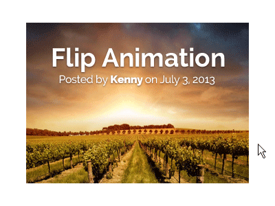 Flip (GIF) Blog Post Rollover after effects animation blog blog post flip gif rollover ui ux