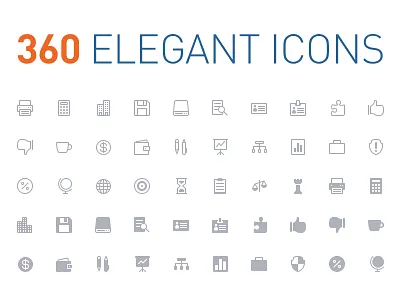 360 Free Icons business eleganticons elegantthemes font freebie icon font icons responsive retina