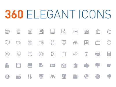 360 Free Icons business eleganticons elegantthemes font freebie icon font icons responsive retina
