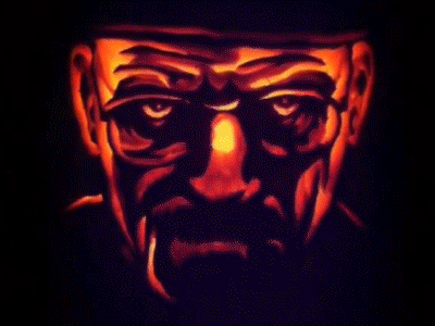 R.I.P.W.W breaking bad carving halloween heisenburg pumpkin walter white