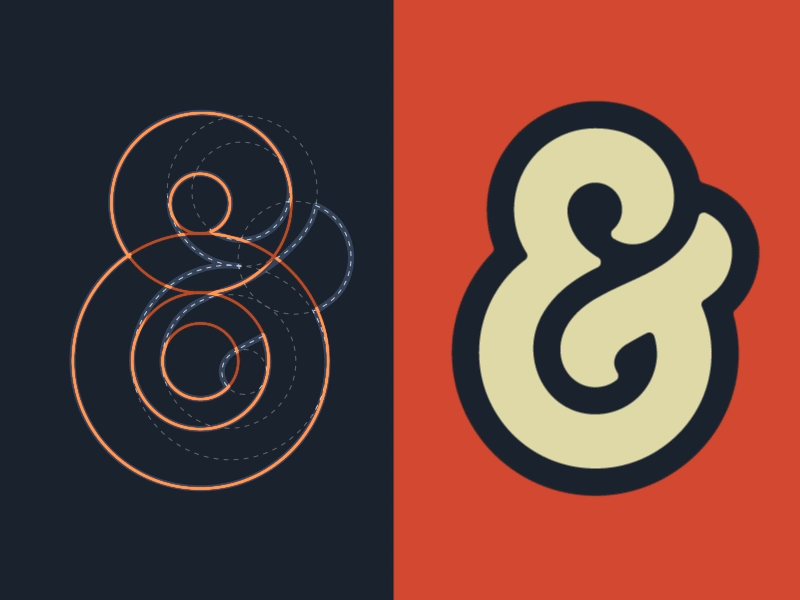 Custom Ampersand after effects ampersand and animation et gif grid letter lettering process typography
