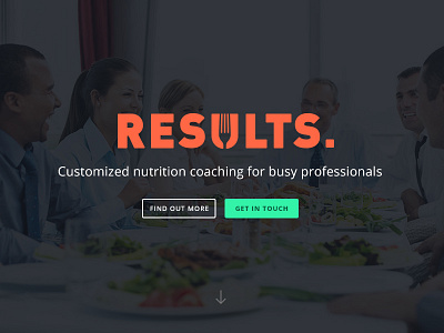 Results Food Coaching Website / Logo
