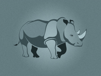 Rhino animal illustration rhino symbol vector