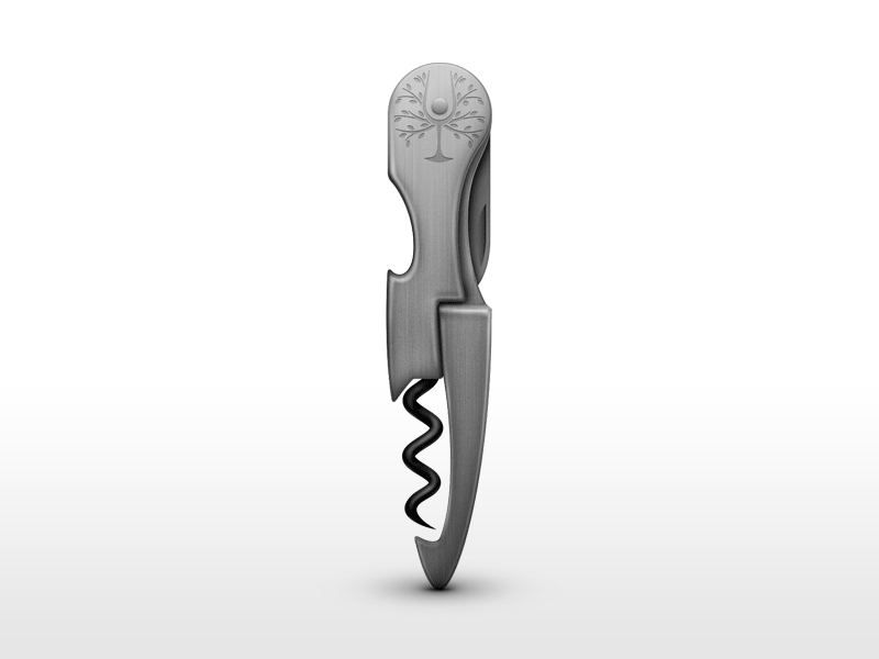 Corkscrew (Process GIF) bottle opener corkscrew icon knife metal wine