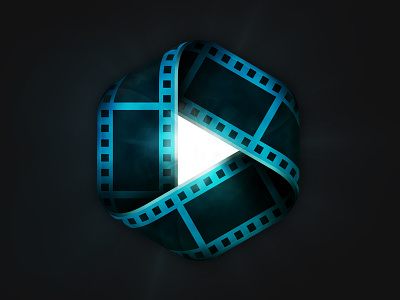 Video Icon app film filmstrip icon identity logo mobius movie play video