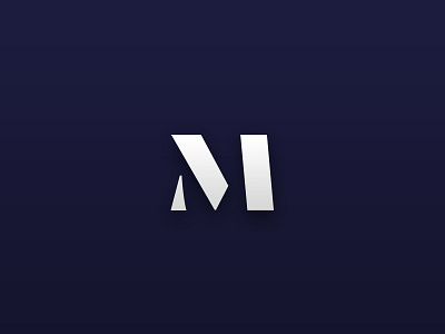 M branding logomark stencil symbol