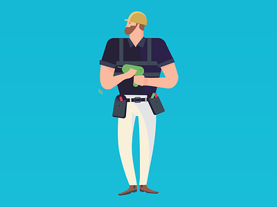 Handyman airtasker characters illustration