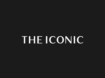 THE ICONIC · Branding branding custom type fashion logotype