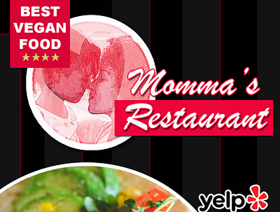 Postcard Design for Momma's Restaurant branding graphic design logo